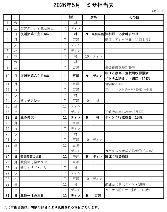 下関のカトリック教会